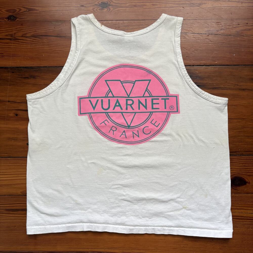 Vintage Vuarnet France Tank Top Single Stitch Beach T-Shirt Size XL (FITS SMALL)